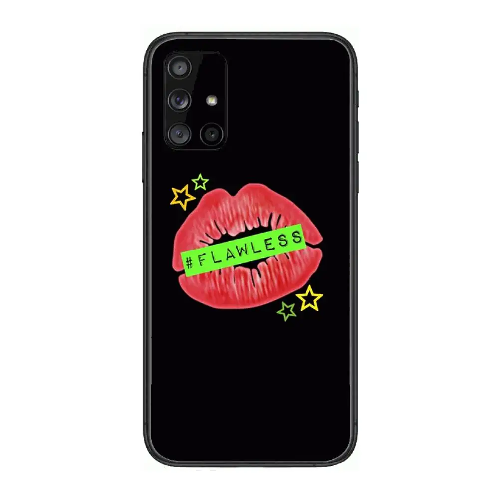 

Luxury fashion fashion FLAWLESS Phone Case Hull For Samsung Galaxy A 90 50 51 20 71 70 40 30 10 80 E 5G S Black Shell Art Cell