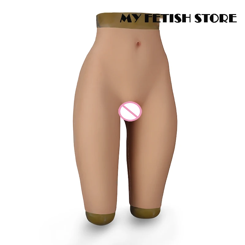 6th Generation Cosplay Silicone Underwear S Size Pants To Knee With Fake Vagina For Crossdresser Male To Female Tranvestismo