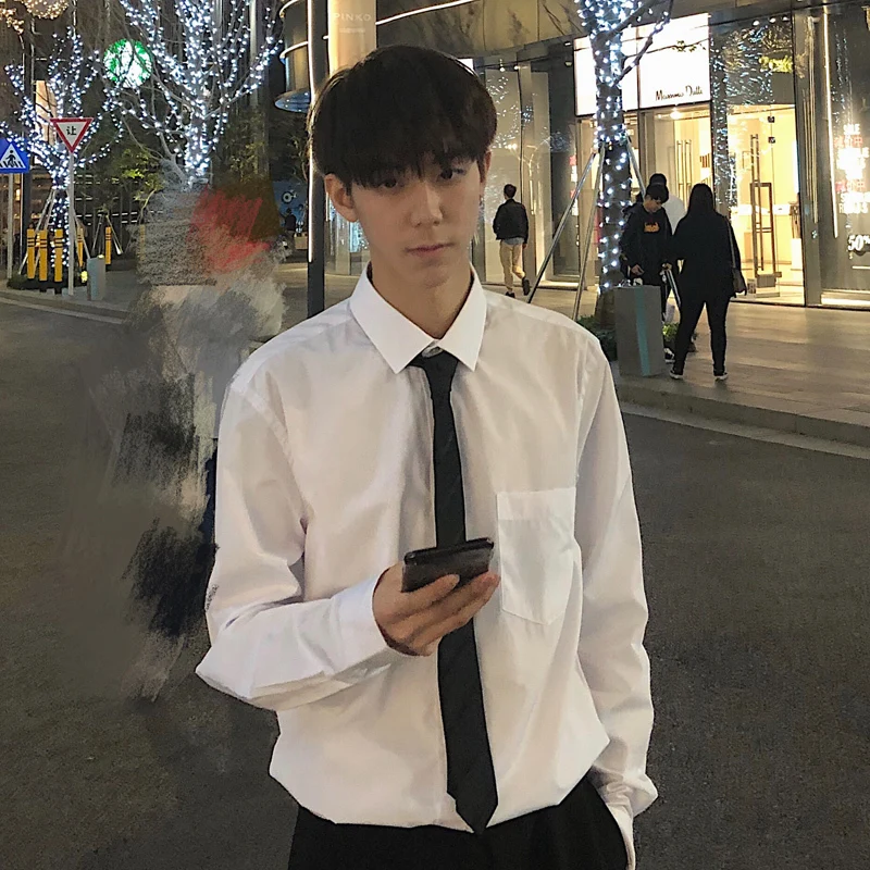 Весна и лето 2020 новая Корейская версия тренда повседневной мужской сплошной цвет