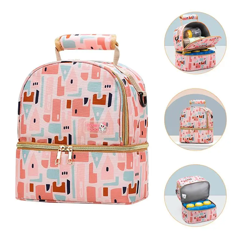 

1Pc Baby Bottle Backpack Heat Preservation Storage Bag Freshness Keeping Bag
