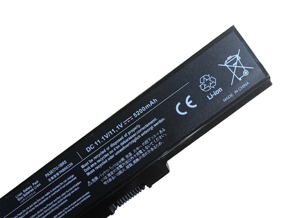 Аккумулятор для Toshiba PABAS117 PABAS118 PABAS178 PABAS227 PA3817U 1BRS 1BAS P3817 Satellite L600 L600D L650 L670D|battery for