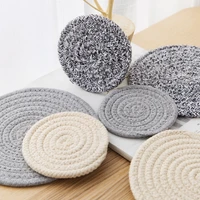 1pcs braid cup pad table mat heat insulation pot holder non slip tablecloth coasters coffee drink placemat for dining table