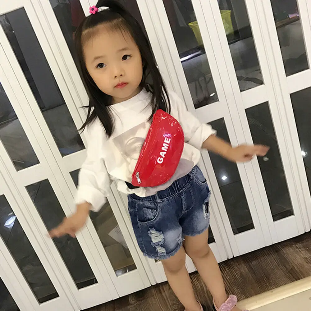 Модная забавная поясная сумка для маленьких девочек спортивный кошелек на