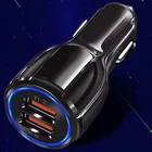 Автомобильное зарядное устройство USB Quick Charge 3,0 2,0 мобильный телефон зарядное устройство с 2 портами USB быстрая зарядка для iPhone 7 8 X XS Samsung Tablet для автомобиля с двумя портами