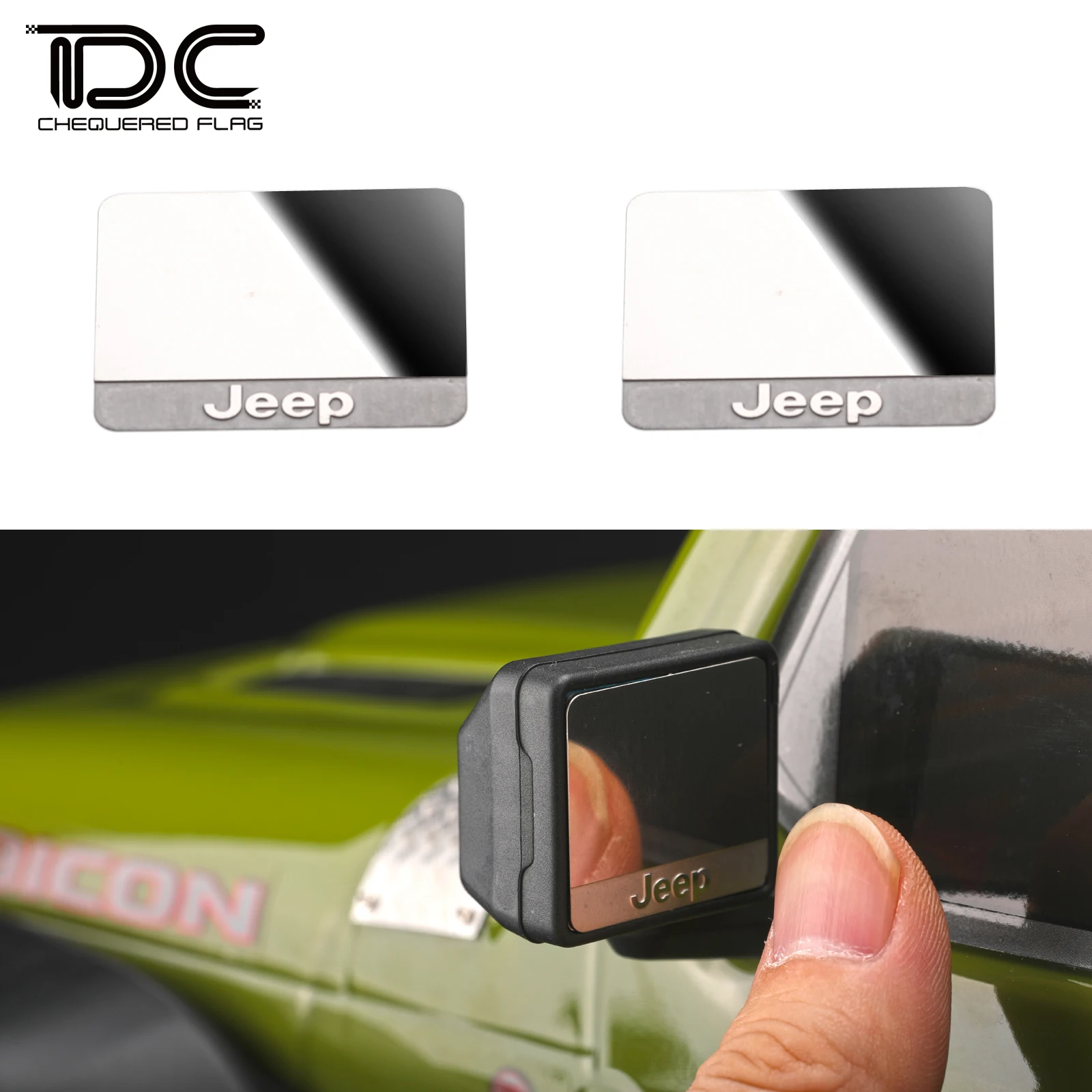 

1/6 Rear View Lens Wrangler Car Shell Reflect Metal High-gloss Mirror for AXIAL SCX6 RC Car Upgrade Accessories rc carros