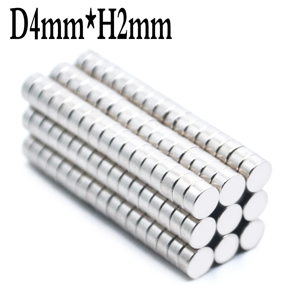 

50Pcs 4x2mm Round Shape Rare Earth Neodymium Super Strong Magnetic NdFeB Magnet Fridge Crafts For Acoustic Field Electronics