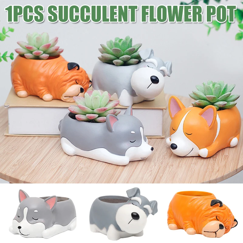 

Настольный цветочный горшок для собак, растений-суккулентов, плантатор для дома, офиса, сада, бонсай PLDI889