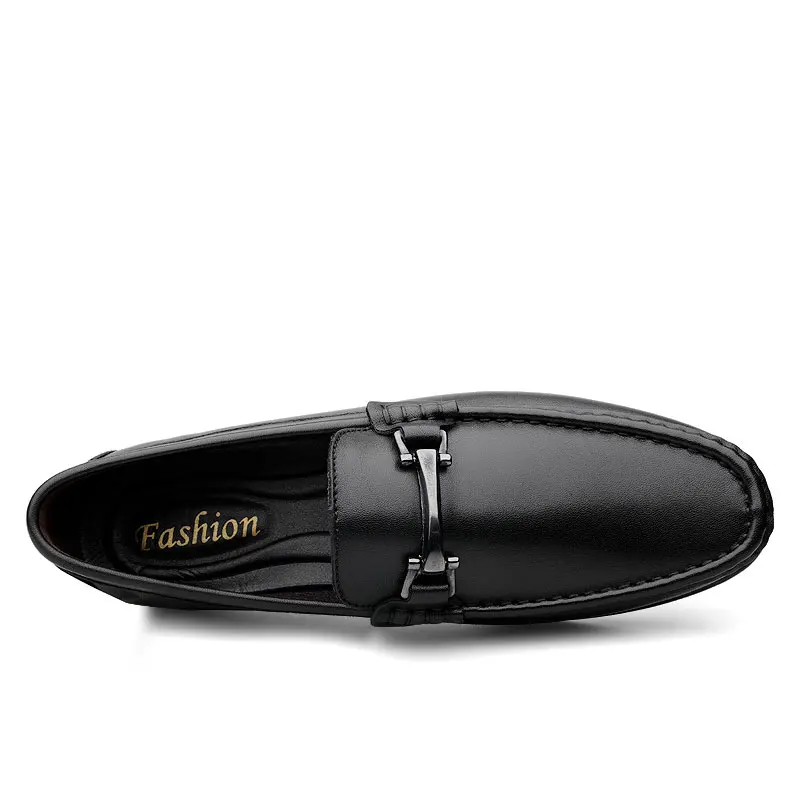 Туфли CLAXNEO мужские из натуральной кожи лоферы Мокасины меховая обувь весна-лето