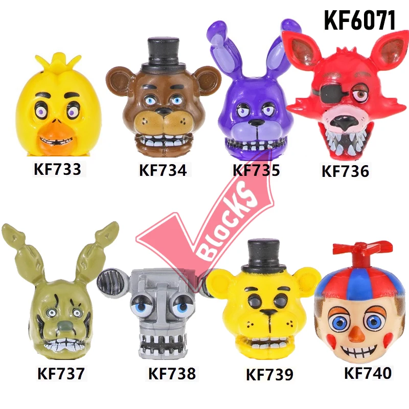Мини-конструктор пять ночей Atfreddy KF6122 FNAF кошмарный кекс розовый Фокси спинтрафт