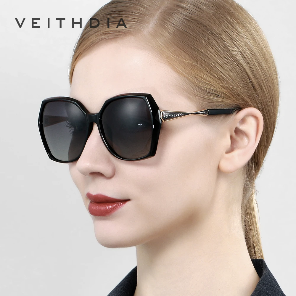 Женские солнцезащитные очки VEITHDIA роскошные дизайнерские с градиентными