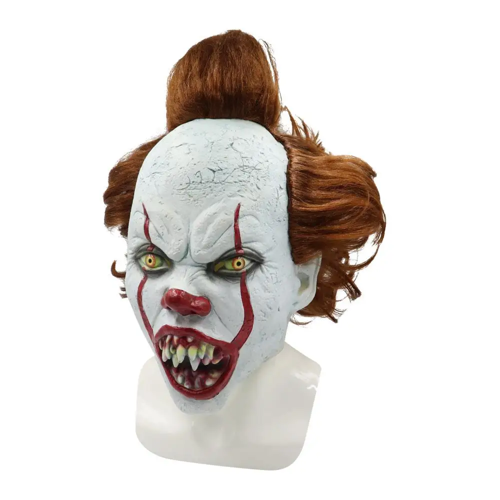 Pennywise It: второй раздел Стивен Кинг это Косплей Маска Джокер, клоун латексный шлем маски вечерние Хэллоуин причудливый мяч реквизит