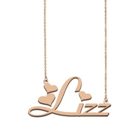 lizz name necklace custom name necklace for women girls best friends birthday wedding christmas mother days gift