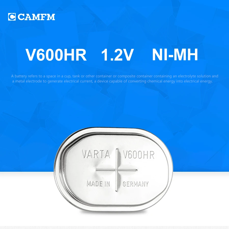 CAMFM 1 х/лот VARTA V600HR 1,2 V 600mAh Германия импортированная перезаряжаемая Ni-MH Кнопочная батарея для Jeep автомобильный брелок-фонарик