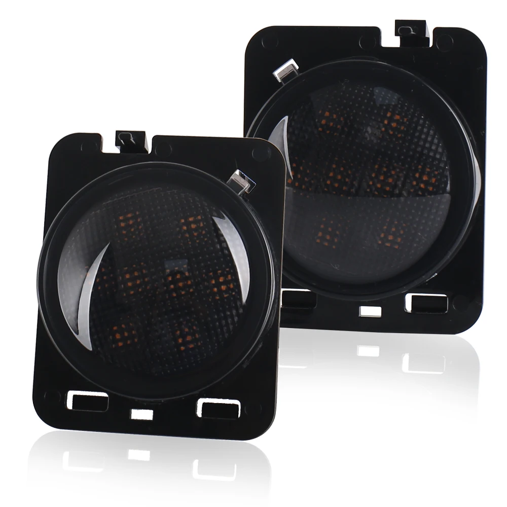 Дымчатые линзы Желтый светодиодный поворотник + Fender боковые габаритные парковка