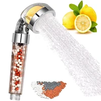 filter high pressure saving water shower head bathroom ionic mineral beads with vitamin c shower lemon aroma handheld spa showe