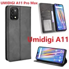 Кожаный чехол-кошелек для Umidigi A11 Pro Max, магнитный чехол-книжка с подставкой и защитой карт