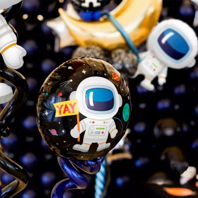 

Astronaut Foil Balloon Out of this world Outer Space Party Decoration Trip to the Moon Cupcake Toppers Blast off Birthday Decor