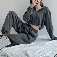 spring new products loose and thin harlan sweatpants tide college wind hole love beam pants cotton pullover winter
