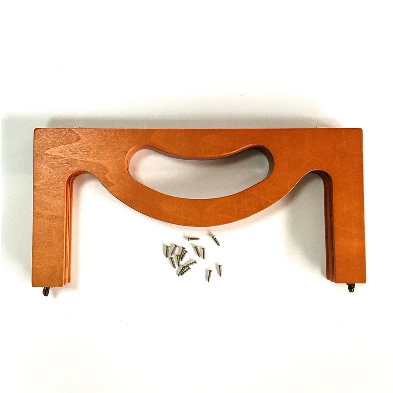 Цельный 25 см твердый деревянная Сумочка каркас натуральное дерево Diy аксессуары