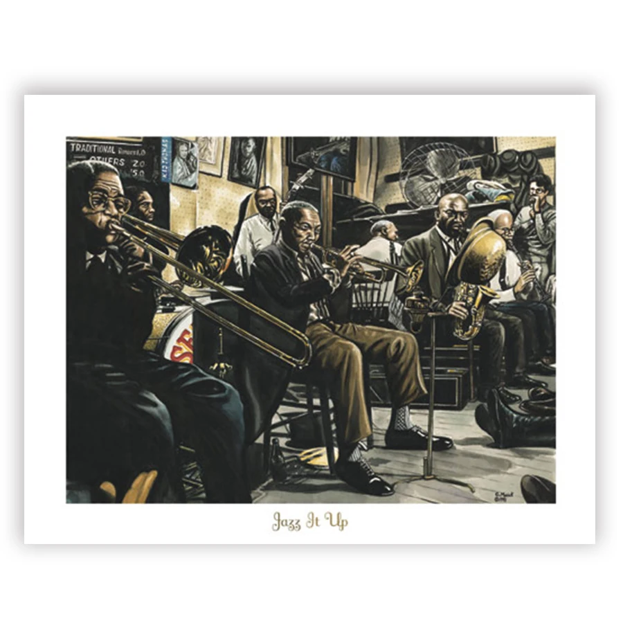 Африканские и американские картины Джаз It Up классические на холсте винтажные