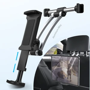 aluminum car back seat headrest phone tablet car holder 5 13 inch tablet phone mount car for ipad air pro 12 9 iphone x 8plus free global shipping