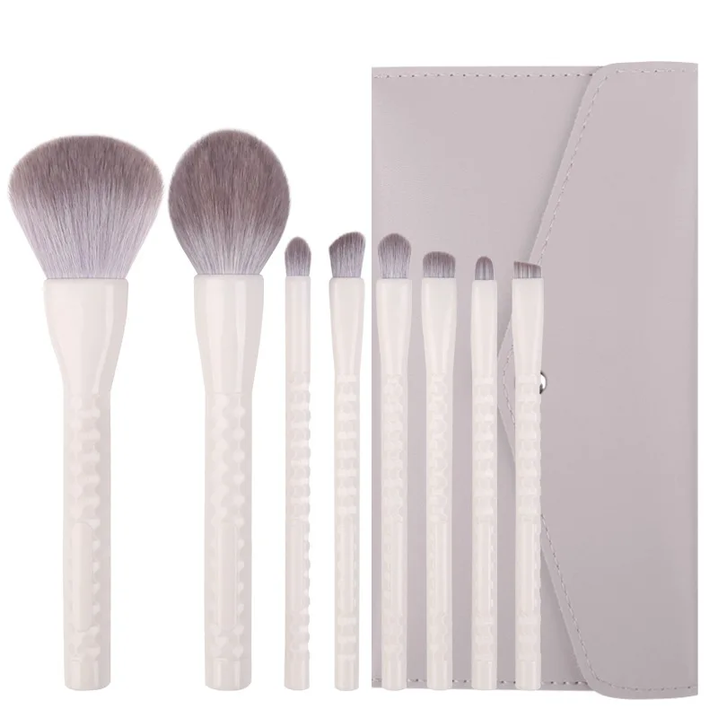 8pcs Candy Color Makeup Brushes Set Professional With Natural Hair Foundation Powder Eyeshadow Make Up Brush