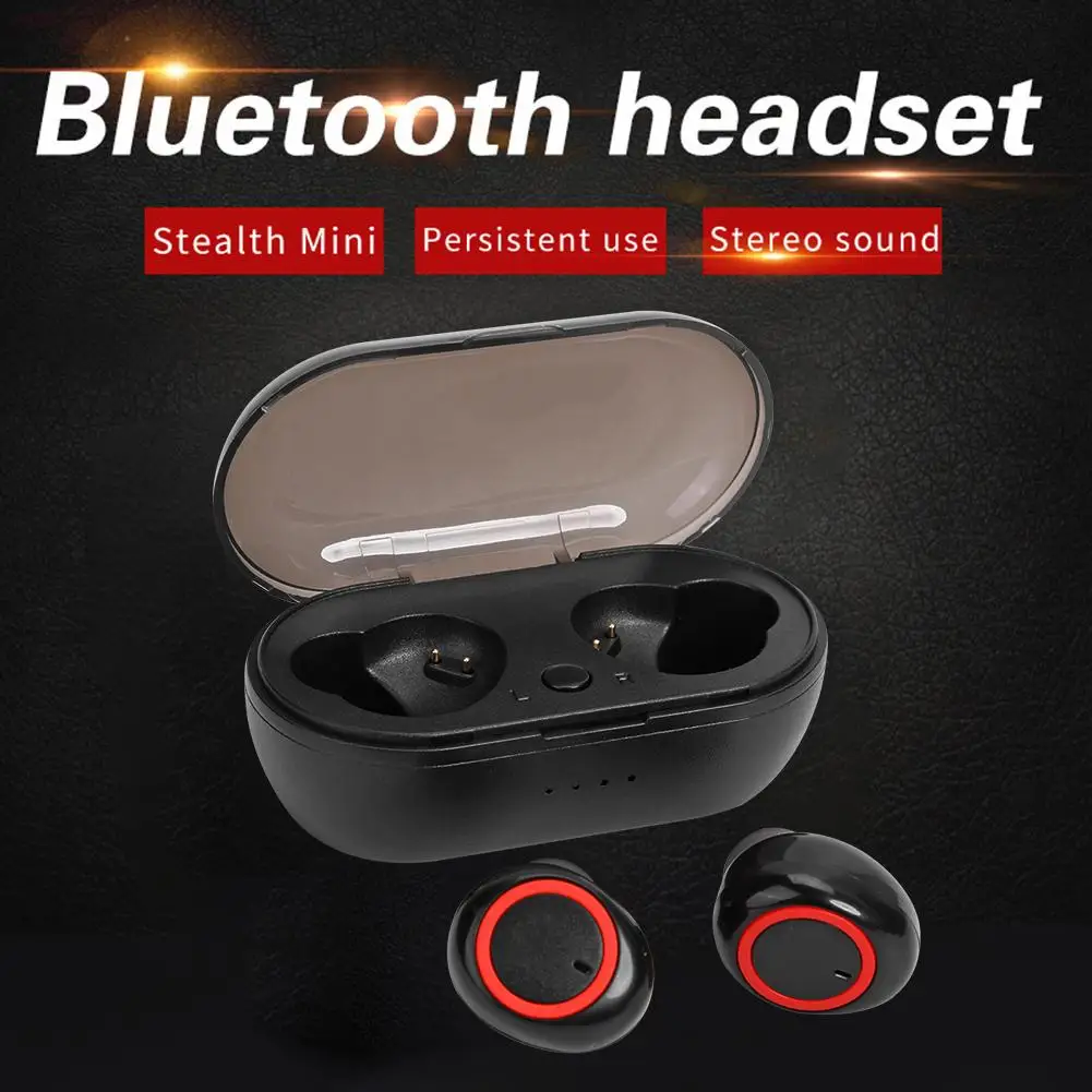 

TWS Headphones Bluetooth 5.0 True Wireless Stereo Portable Electric Quantity Display In-ear Earbuds Mini Headset 70x38x26mm