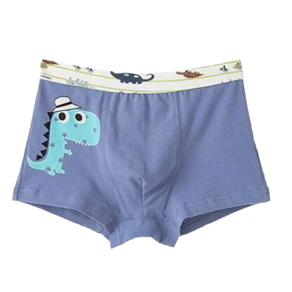 Трусы для мальчиков летние тонкие трусы боксеры с мультяшным принтом животных