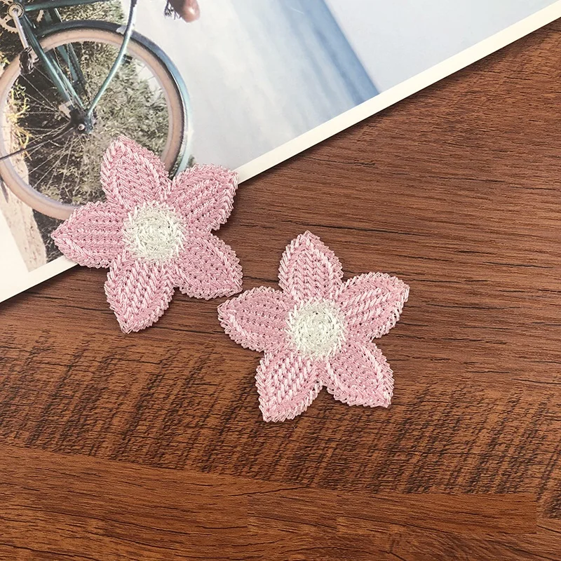 

5 Pcs Embroidery colorful sunflower cloth stickers DIY handmade flower patch stickers wedding accessories clothing accessories