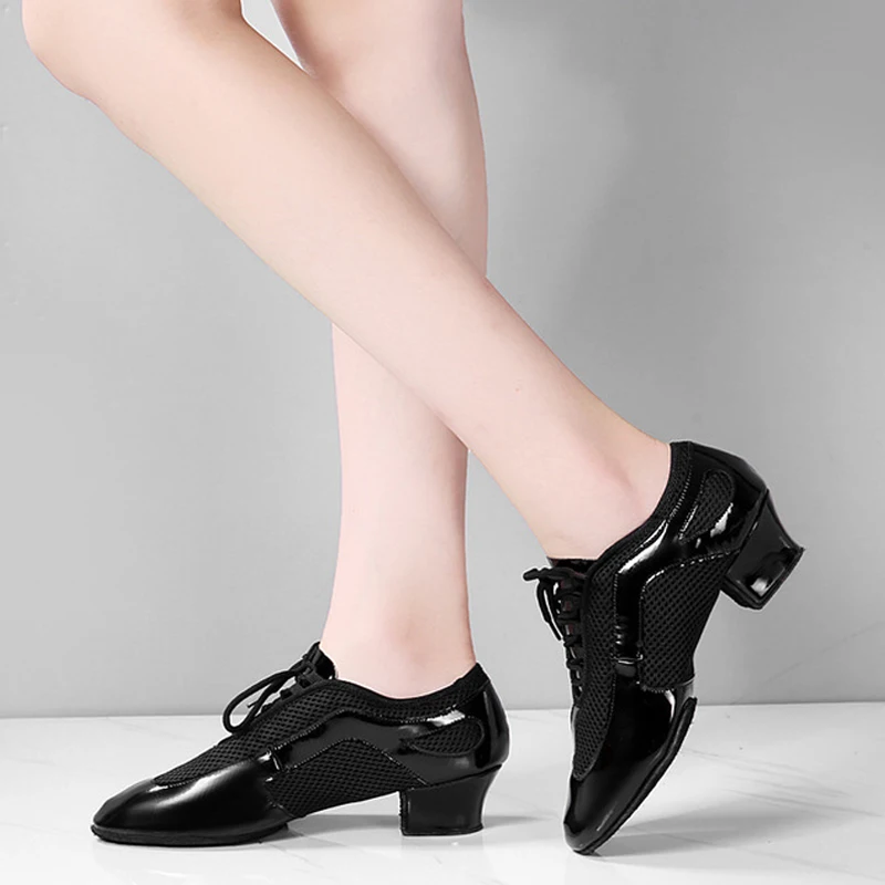 Туфли из ткани Оксфорд для мужчин и женщин кроссовки учителя танцев бальных