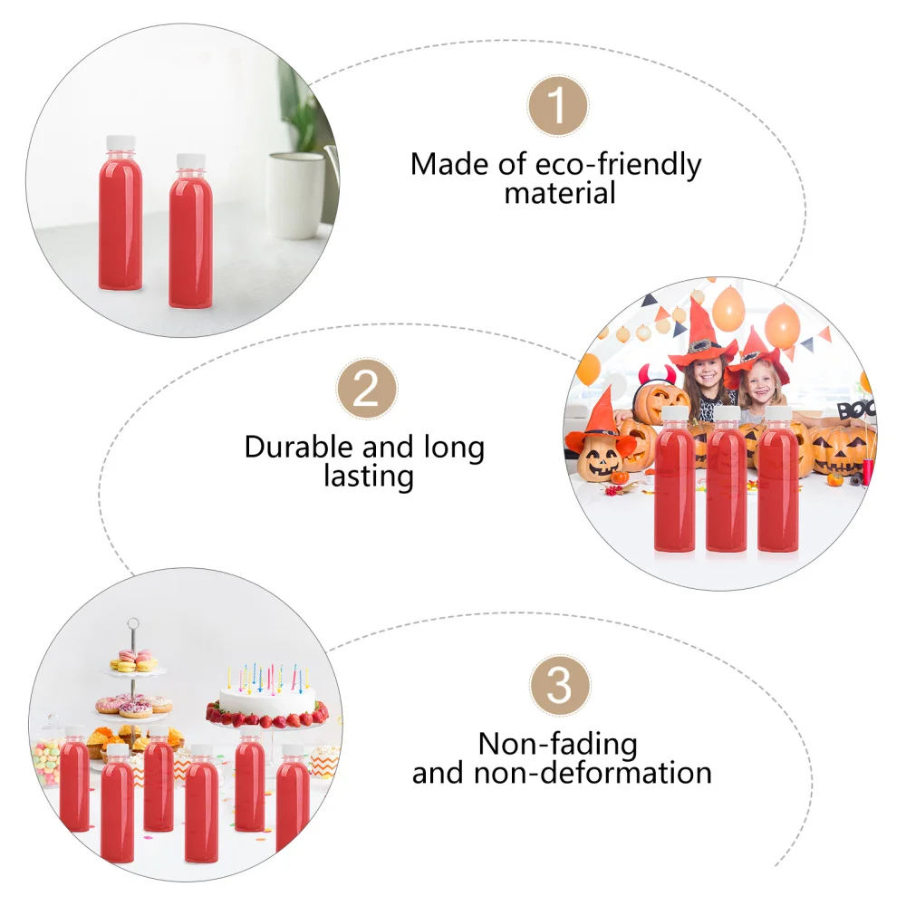 

1 Set 20 Pcs 250ML Empty Bottles Beverage Bottles (Transparent)