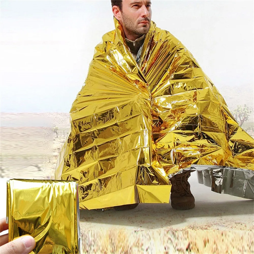 Safety Emergency Solar Blanket Survival Safety Insulating Mylar Thermal Heat Gold/silver Safety & Survival Outdoor