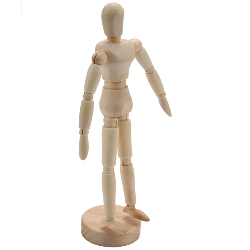 

Wooden Human Mannequin 8 Inch Manikin Sketch Model Art/ARTIST Unisex Model