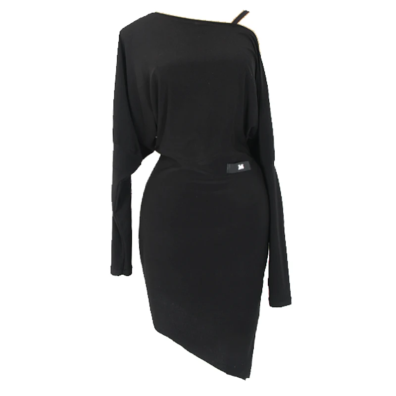 Latin Dance Dress Women Long Sleeve Practice Black Strapless Samba Rumba Salsa Dancing Clothes Ladies Tango Wear DNV14431 | Тематическая