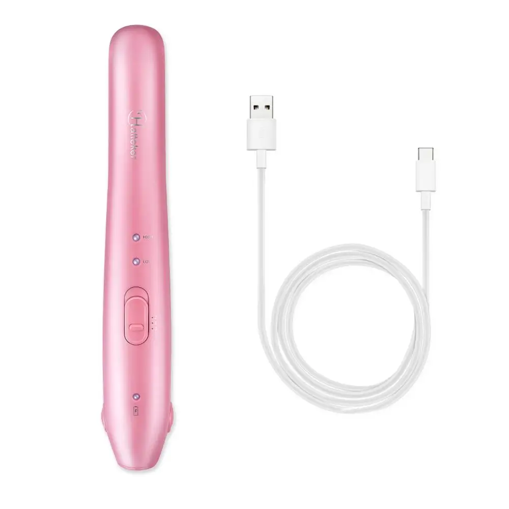 

HATTEKER Cordless Mini Hair Straightener Ceramic Tourmaline Ionic Flat Iron Adjustable Temperature USB charging Straightener