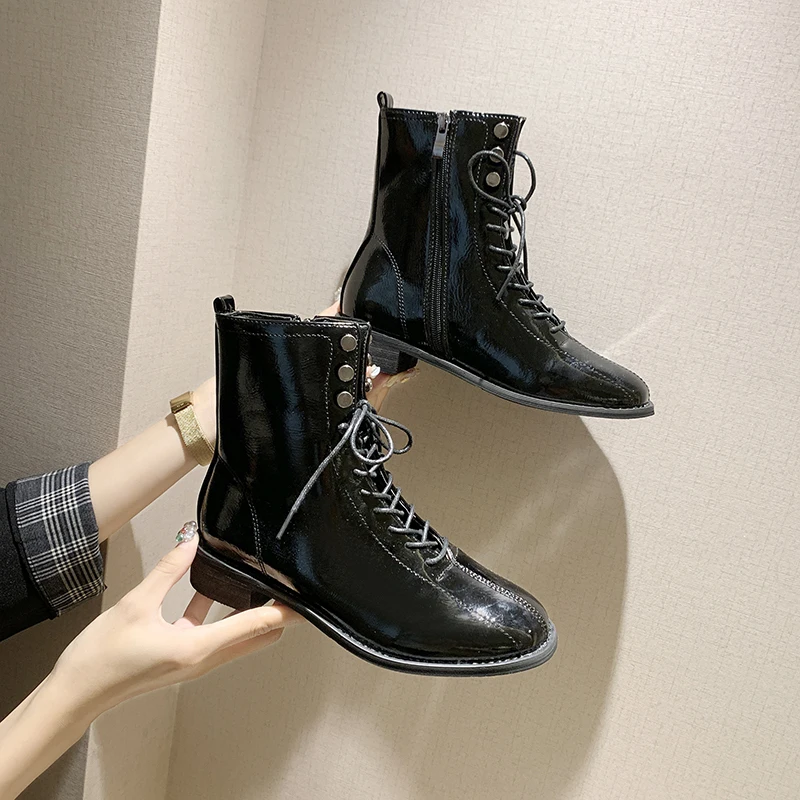 

2019 winter casual ankle boots female round head non-slip winter shoes sexy strange high heels fashion short boots U23-94