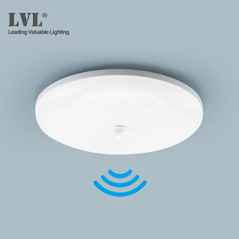 LED PIR Motion Sensor Ceiling Light 18W 36W 85-265Vac Surface Mounted Modern Ceiling Lamp For Hallways Corridor Aisle Stairways