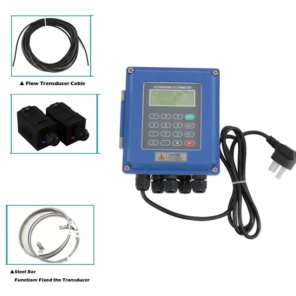 Цифровой ультразвуковой расходомер настенный зажим на высокой температуре