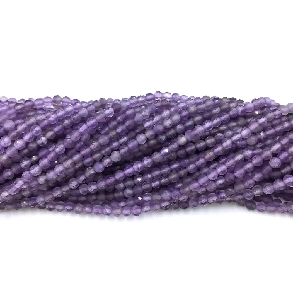 

Small Beads Natural A Amethysts Beads 2 3 4mm Faceted Purple Beads Loose Beads For Jewelry Making Accessories DIY (38cm)