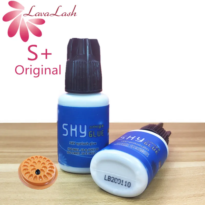 2 бутылки оригинальный небо клей для наращивания ресниц S + бровей Sky plus MSDS тип 5 мл