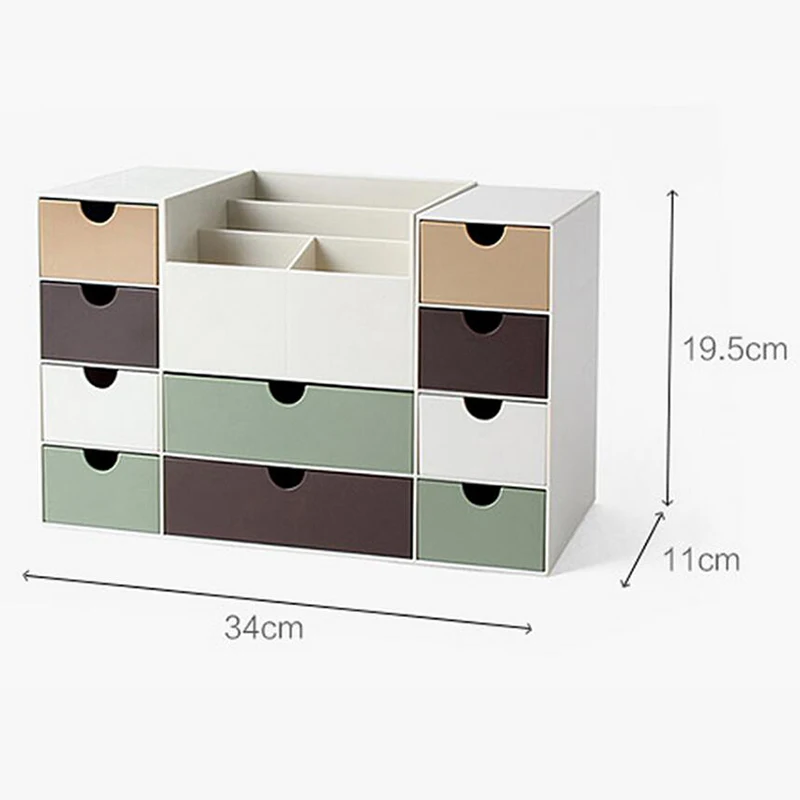 Многогранная пластиковая коробка для хранения ящик косметики органайзер Dekstop