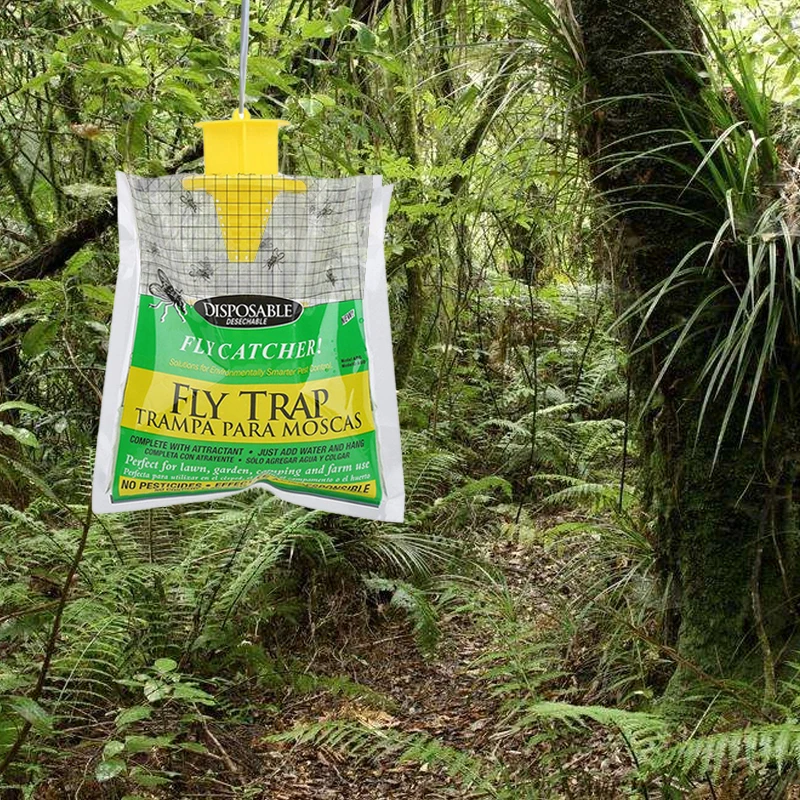 

1 Pcs Fly Trap Fly Catcher Bug Mosquito Killer Moth Insect Killer Pest Control Products Disposable Plastic Hanging Bait Bag