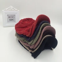 fashion autumn and winter mens and womens outdoor warm woolen knitted hats warm ear protection peaked caps caps small caps
