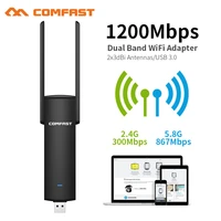 comfast usb wifi adapter 1200mbps dual band wi fi dongle 2 4ghz 5ghz computer ac network card usb 3 0 antenna 802 11acbgn