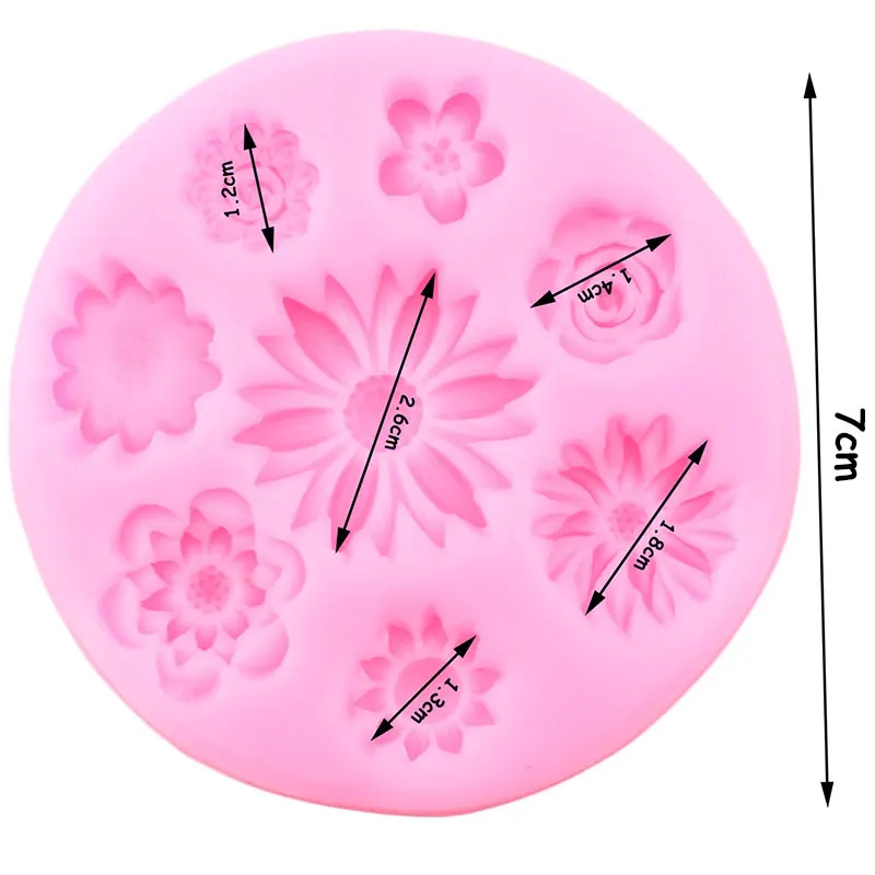 Силиконовые формы в виде цветка ромашки розы Мак кекс Топпер помадка сделай сам