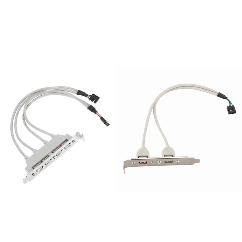 Двойная материнская плата 9Pin на 4 порта USB 2 0 Женский кабель кронштейн PCI & Hub 9 Pin