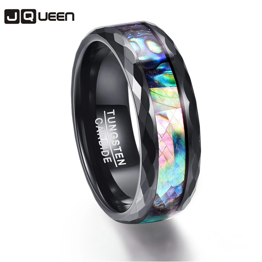 

JQUEEN Tungsten Carbide Men Rings Middle Multi-size Anillos Para Hombres Pierscienie Promise Rings for Couples Jewelry for Man