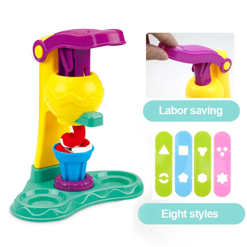 3D Развивающие игрушки DIY Ручная работа мука Зеленая глина Красочные пластиковые