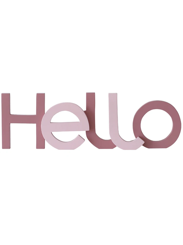 

Creative Vintage Wood English Letter Decoration Nordic home TV cabinet living room desktop room layout soft decoration craft