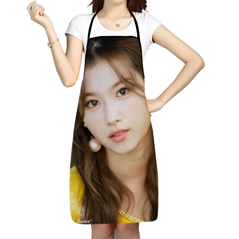 

Kitchen Apron KPOP TWICE Printed Sleeveless Oxford Fabric Aprons for Men Women Home Cleaning Tools Creative Gifts